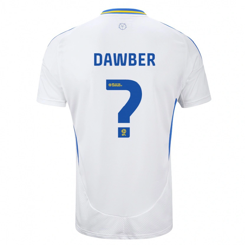 Danxen Kvinnor Oscar Dawber #0 Vit Blå Hemmatröja Matchtröjor 2024/25 Tröjor T-Tröja