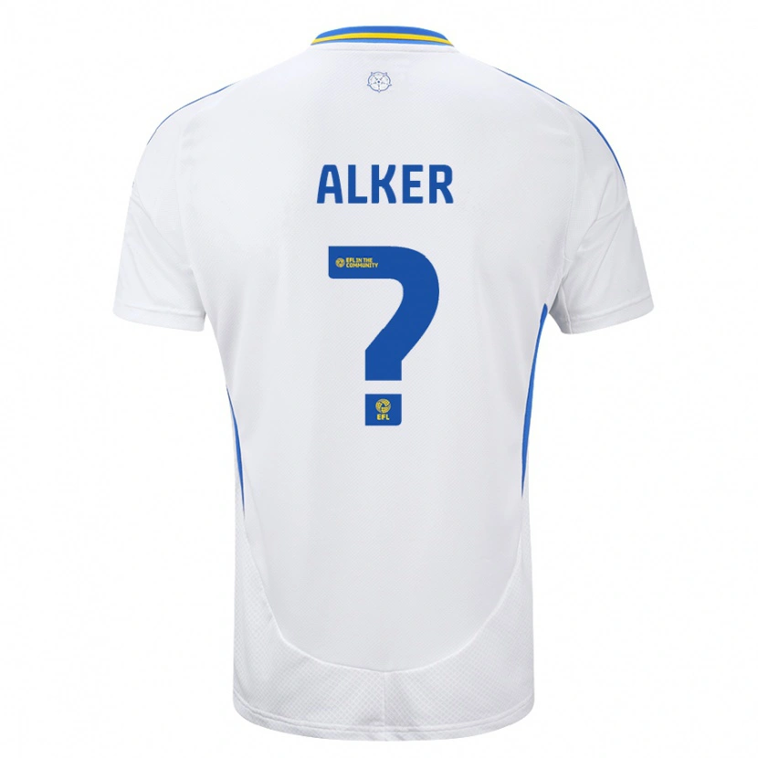 Danxen Kvinnor Samuel Alker #0 Vit Blå Hemmatröja Matchtröjor 2024/25 Tröjor T-Tröja
