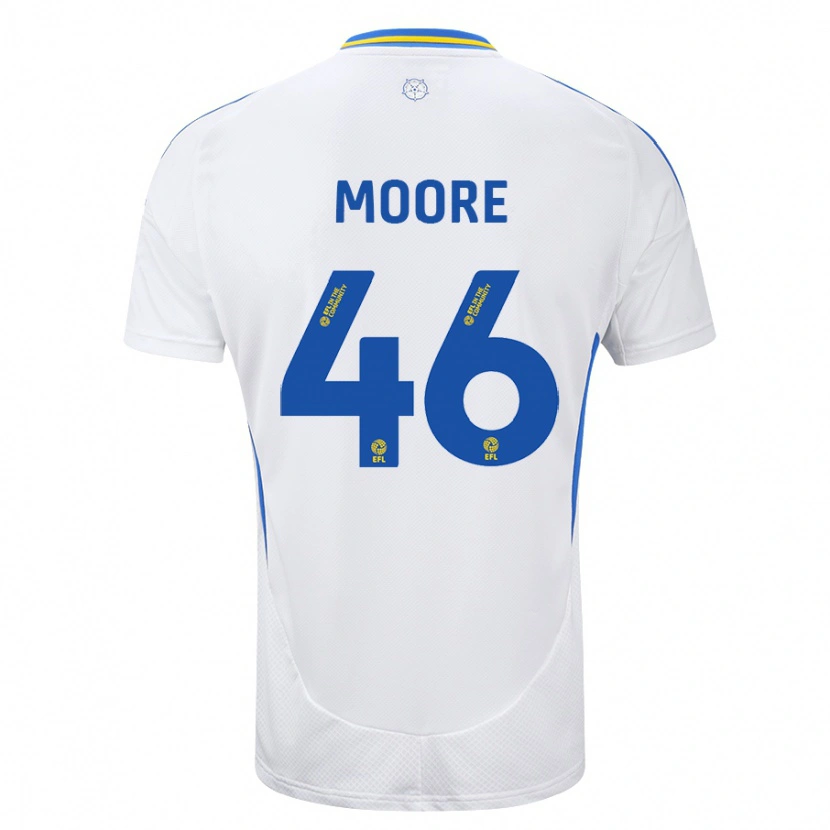 Danxen Kvinnor Kris Moore #46 Vit Blå Hemmatröja Matchtröjor 2024/25 Tröjor T-Tröja