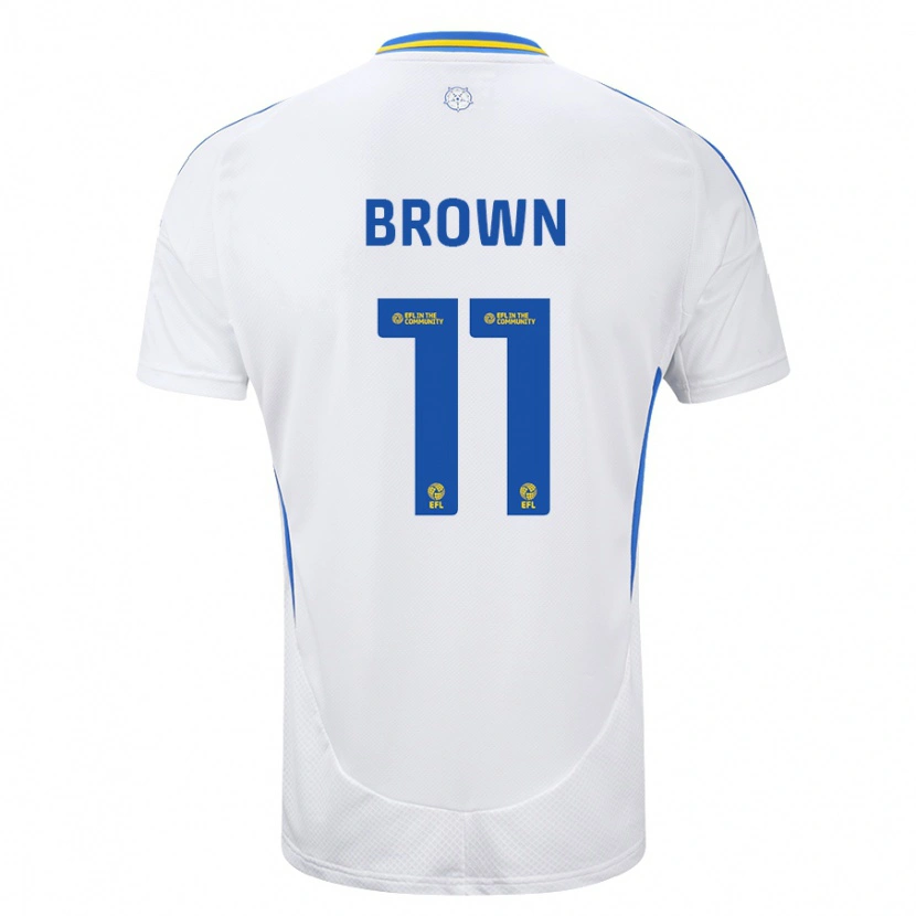 Danxen Kvinnor Abbie Brown #11 Vit Blå Hemmatröja Matchtröjor 2024/25 Tröjor T-Tröja