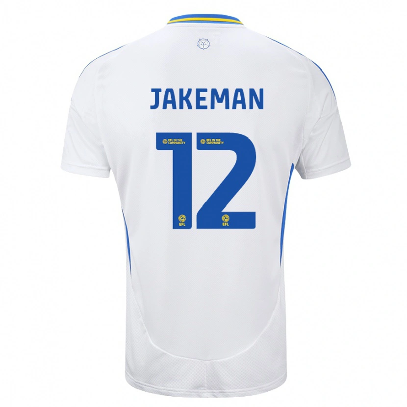 Danxen Kvinnor Harriet Jakeman #12 Vit Blå Hemmatröja Matchtröjor 2024/25 Tröjor T-Tröja