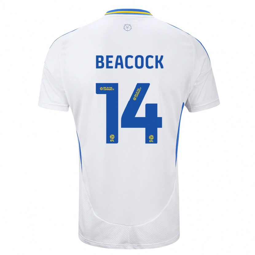 Danxen Kvinnor Molly Beacock #14 Vit Blå Hemmatröja Matchtröjor 2024/25 Tröjor T-Tröja
