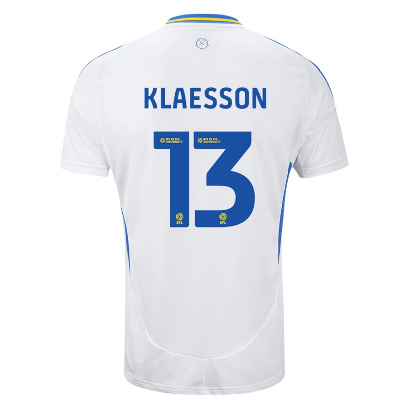 Danxen Kvinnor Kristoffer Klaesson #13 Vit Blå Hemmatröja Matchtröjor 2024/25 Tröjor T-Tröja
