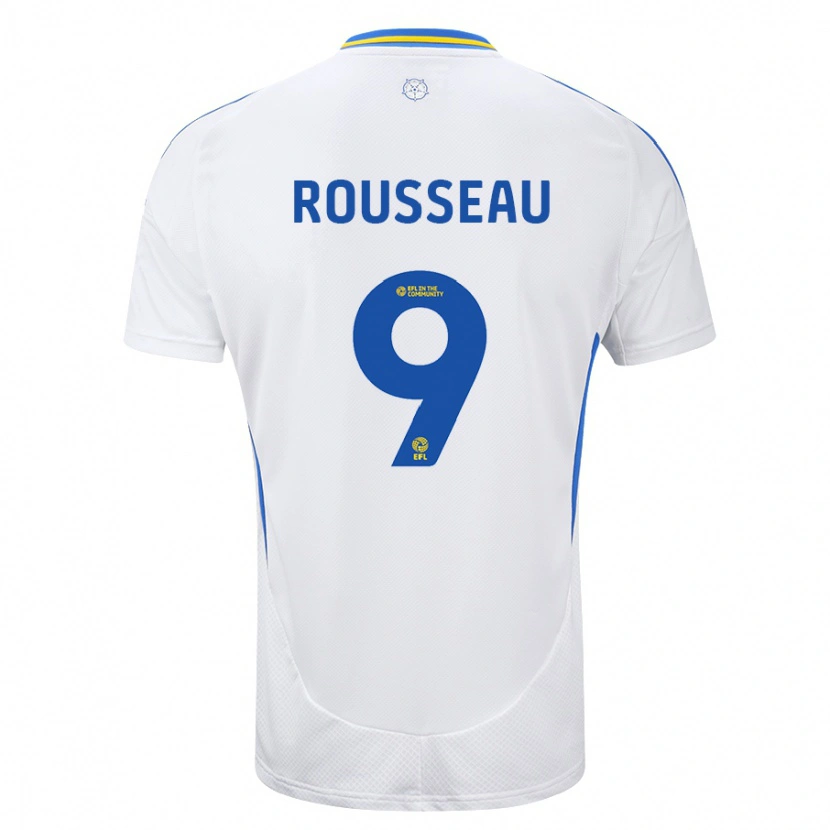 Danxen Kvinnor Jess Rousseau #9 Vit Blå Hemmatröja Matchtröjor 2024/25 Tröjor T-Tröja
