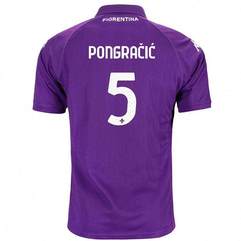 Danxen Kvinnor Marin Pongračić #5 Purpur Hemmatröja Matchtröjor 2024/25 Tröjor T-Tröja