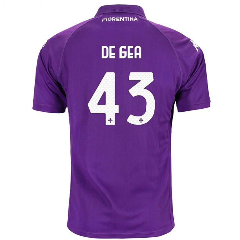 Danxen Kvinnor David De Gea #43 Purpur Hemmatröja Matchtröjor 2024/25 Tröjor T-Tröja