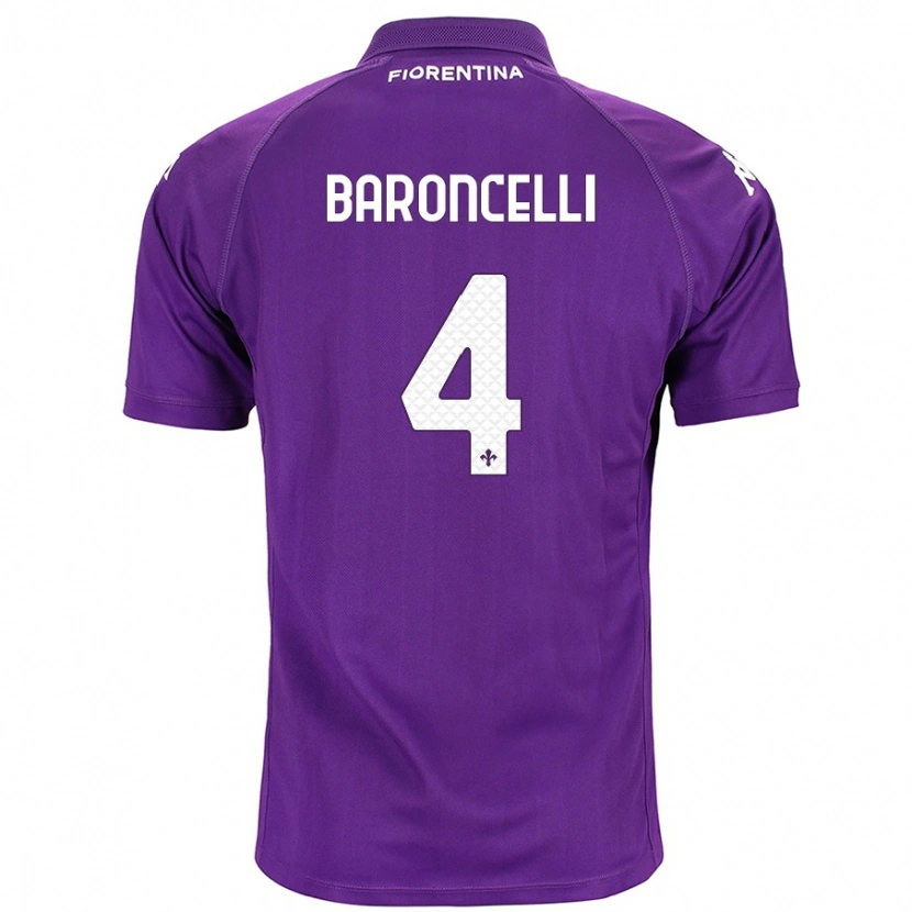 Danxen Kvinnor Leonardo Baroncelli #4 Purpur Hemmatröja Matchtröjor 2024/25 Tröjor T-Tröja