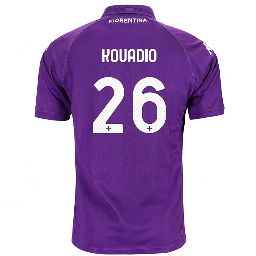 Danxen Kvinnor Eddy Kouadio #26 Purpur Hemmatröja Matchtröjor 2024/25 Tröjor T-Tröja