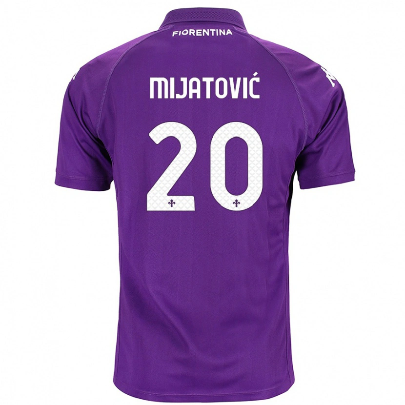 Danxen Kvinnor Milica Mijatović #20 Purpur Hemmatröja Matchtröjor 2024/25 Tröjor T-Tröja