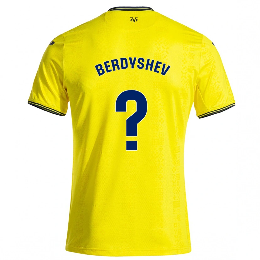 Danxen Kvinnor Tikhon Berdyshev #0 Gul Svart Hemmatröja Matchtröjor 2024/25 Tröjor T-Tröja