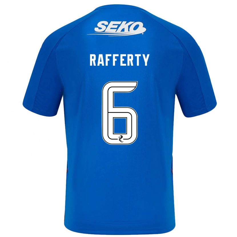 Danxen Kvinnor Laura Rafferty #6 Mörkblå Hemmatröja Matchtröjor 2024/25 Tröjor T-Tröja