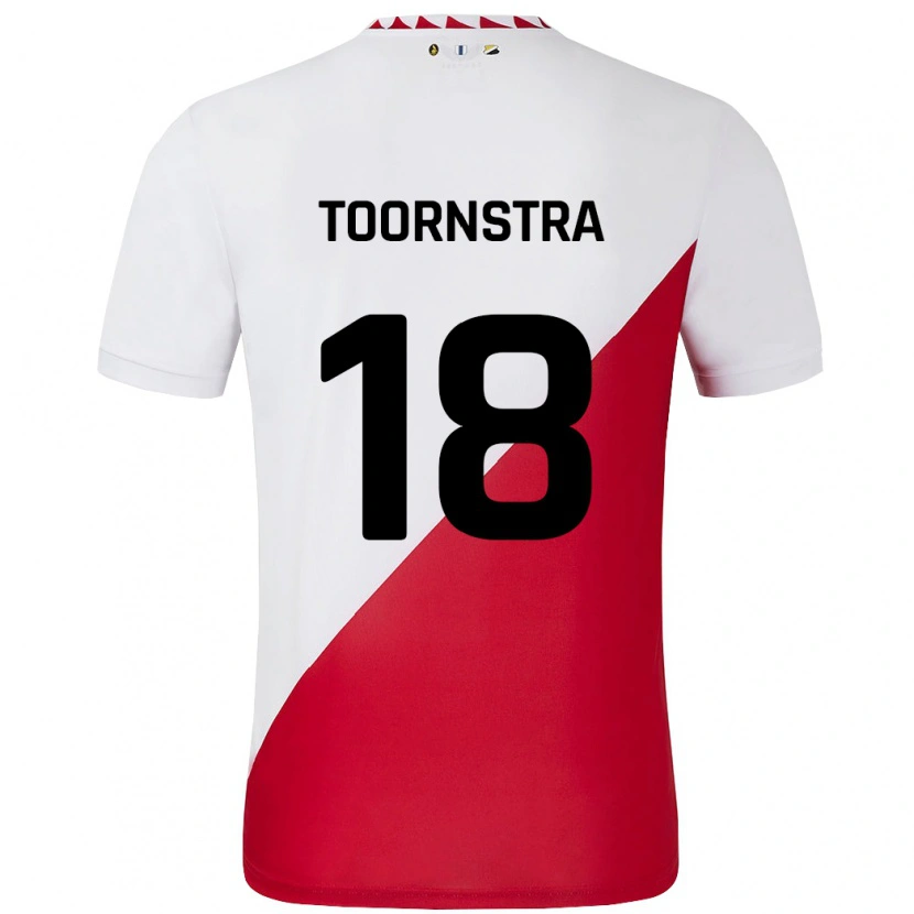 Danxen Kvinnor Jens Toornstra #18 Vit Röd Hemmatröja Matchtröjor 2024/25 Tröjor T-Tröja