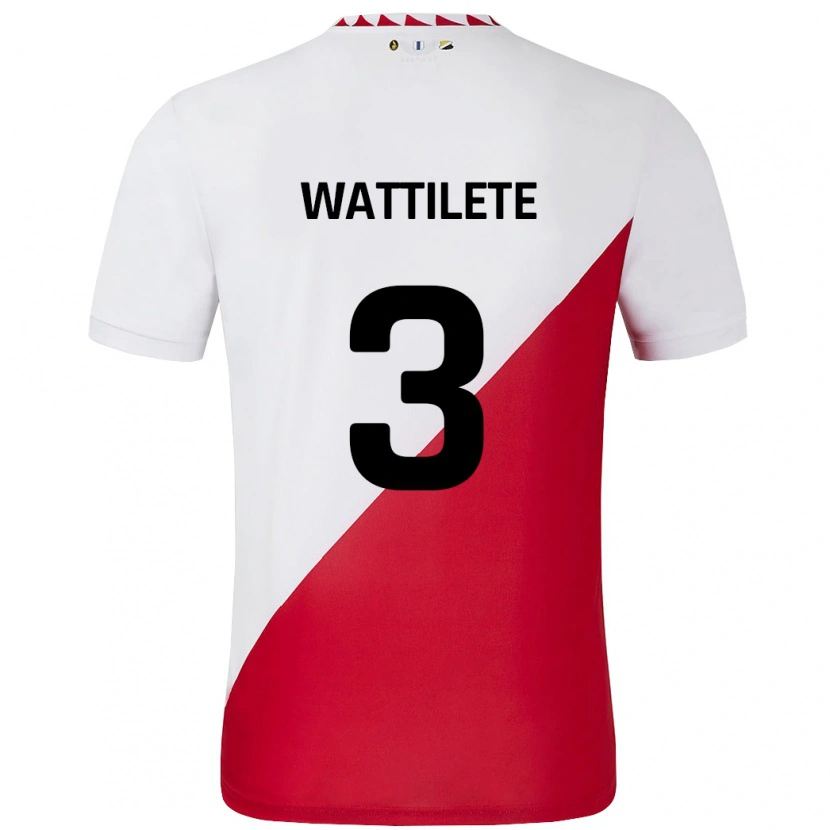 Danxen Kvinnor Julia Wattilete #3 Vit Röd Hemmatröja Matchtröjor 2024/25 Tröjor T-Tröja