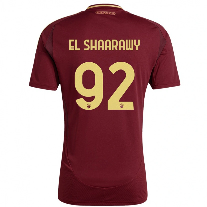 Danxen Kvinnor Stephan El Shaarawy #92 Rött Brunt Guld Hemmatröja Matchtröjor 2024/25 Tröjor T-Tröja