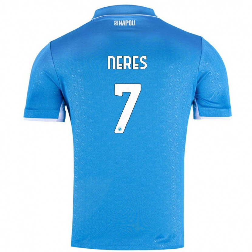 Danxen Kvinnor David Neres #7 Himmelsblå Hemmatröja Matchtröjor 2024/25 Tröjor T-Tröja