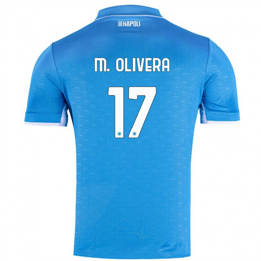 Danxen Kvinnor Mathías Olivera #17 Himmelsblå Hemmatröja Matchtröjor 2024/25 Tröjor T-Tröja