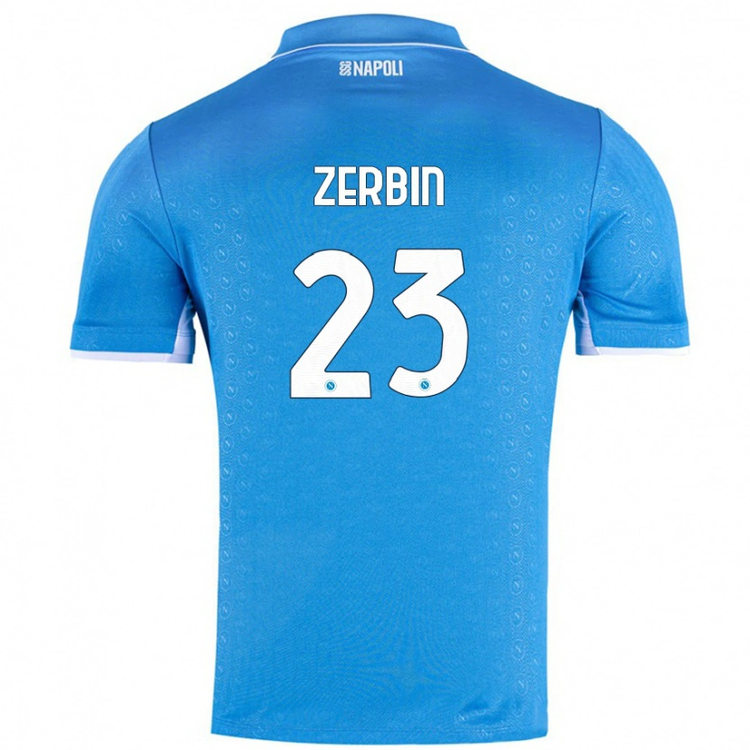 Danxen Kvinnor Alessio Zerbin #23 Himmelsblå Hemmatröja Matchtröjor 2024/25 Tröjor T-Tröja