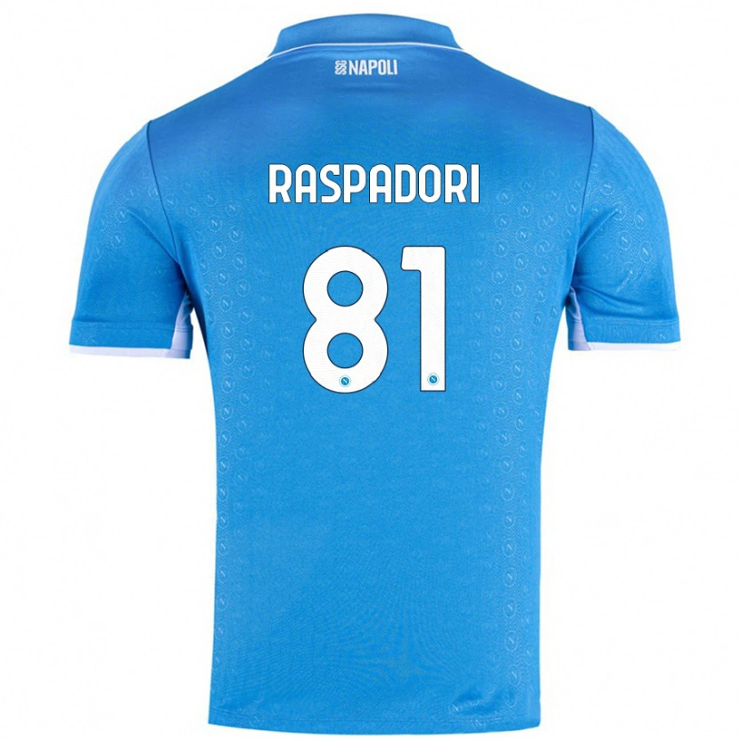 Danxen Kvinnor Giacomo Raspadori #81 Himmelsblå Hemmatröja Matchtröjor 2024/25 Tröjor T-Tröja