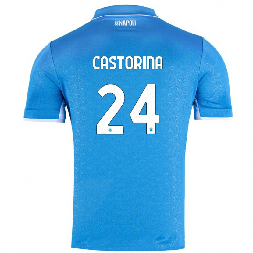 Danxen Kvinnor Alessandro Castorina #24 Himmelsblå Hemmatröja Matchtröjor 2024/25 Tröjor T-Tröja