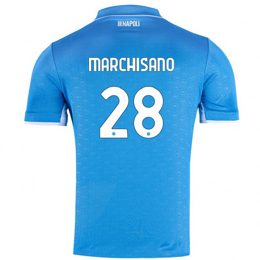Danxen Kvinnor Matteo Marchisano #28 Himmelsblå Hemmatröja Matchtröjor 2024/25 Tröjor T-Tröja
