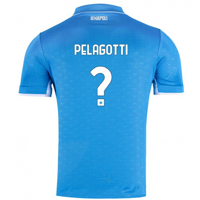 Danxen Kvinnor Ludovico Benjamin Pelagotti #0 Himmelsblå Hemmatröja Matchtröjor 2024/25 Tröjor T-Tröja