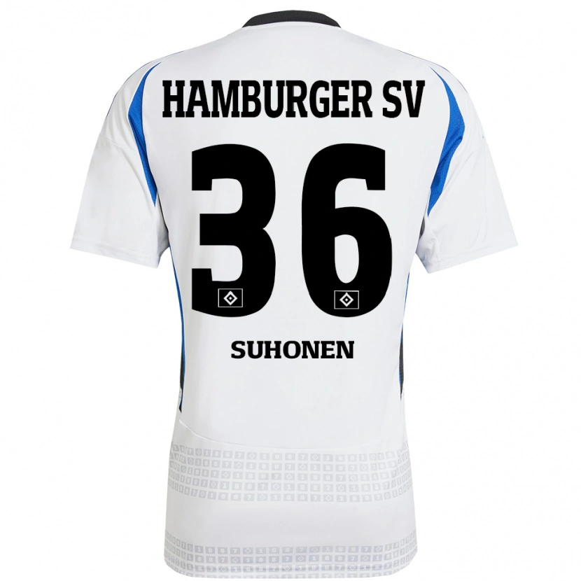 Danxen Kvinnor Anssi Suhonen #36 Vit Blå Hemmatröja Matchtröjor 2024/25 Tröjor T-Tröja