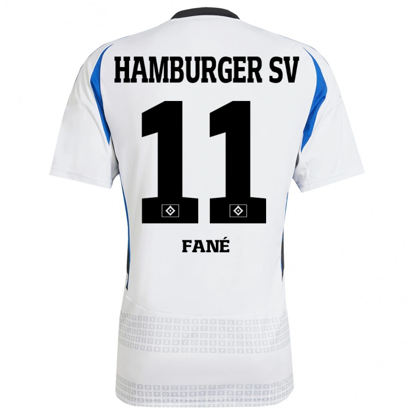 Danxen Kvinnor Sidi Fané #11 Vit Blå Hemmatröja Matchtröjor 2024/25 Tröjor T-Tröja