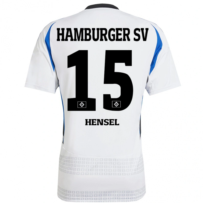 Danxen Kvinnor Janoah Hensel #15 Vit Blå Hemmatröja Matchtröjor 2024/25 Tröjor T-Tröja