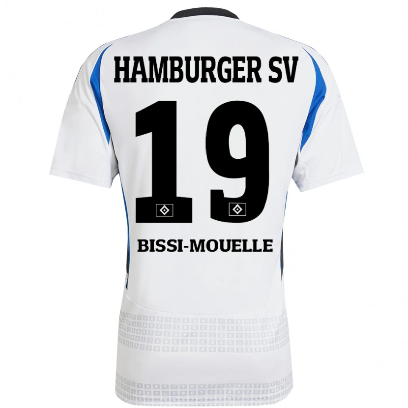 Danxen Kvinnor Jason Bissi-Mouelle #19 Vit Blå Hemmatröja Matchtröjor 2024/25 Tröjor T-Tröja