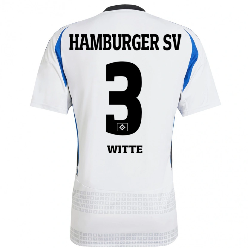 Danxen Kvinnor Kristin Witte #3 Vit Blå Hemmatröja Matchtröjor 2024/25 Tröjor T-Tröja