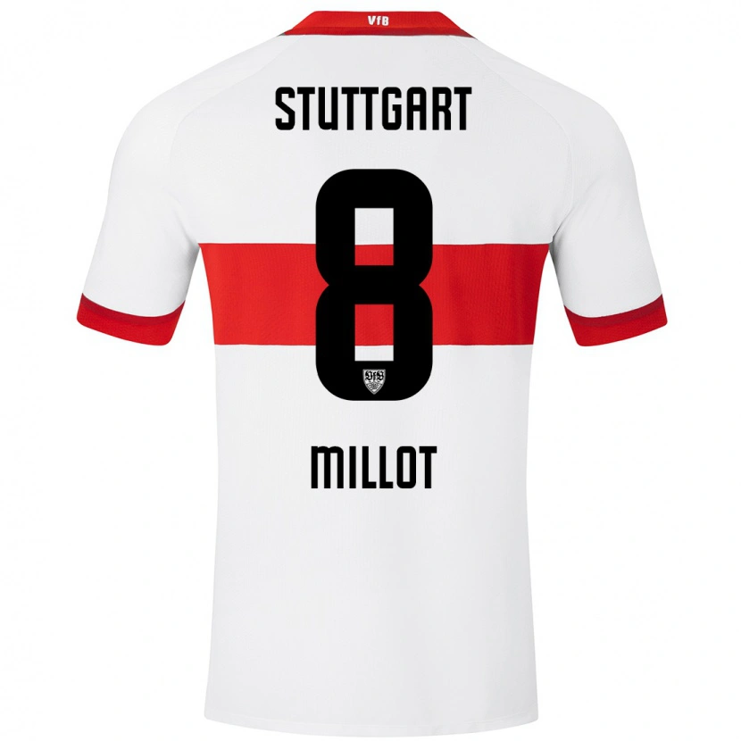 Danxen Kvinnor Enzo Millot #8 Vit Röd Hemmatröja Matchtröjor 2024/25 Tröjor T-Tröja