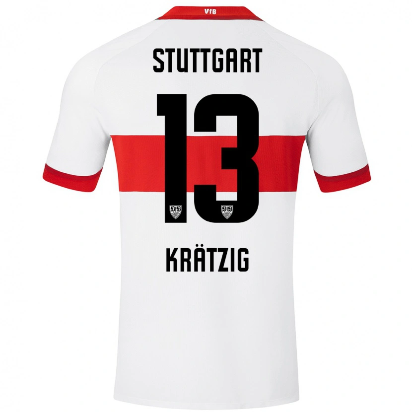 Danxen Kvinnor Frans Krätzig #13 Vit Röd Hemmatröja Matchtröjor 2024/25 Tröjor T-Tröja