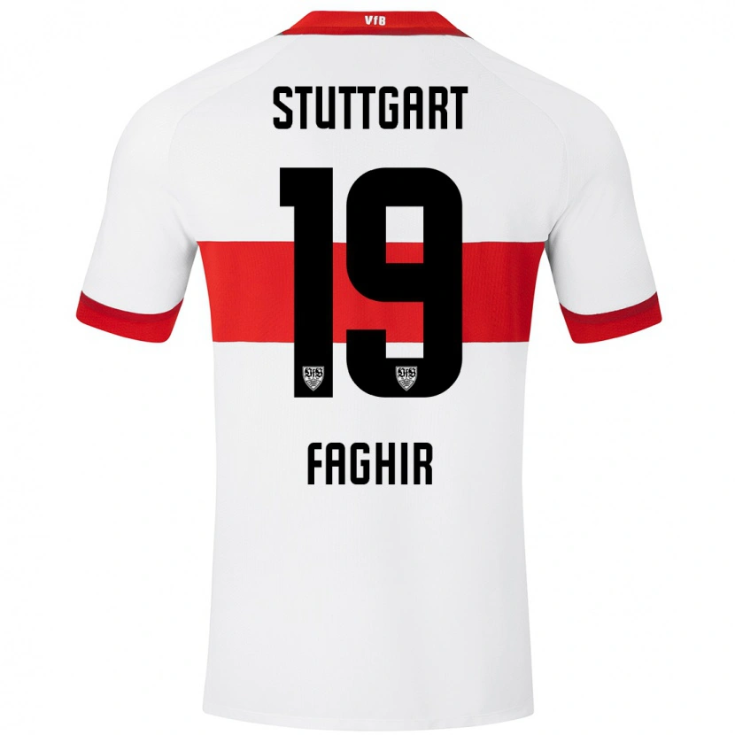 Danxen Kvinnor Wahid Faghir #19 Vit Röd Hemmatröja Matchtröjor 2024/25 Tröjor T-Tröja