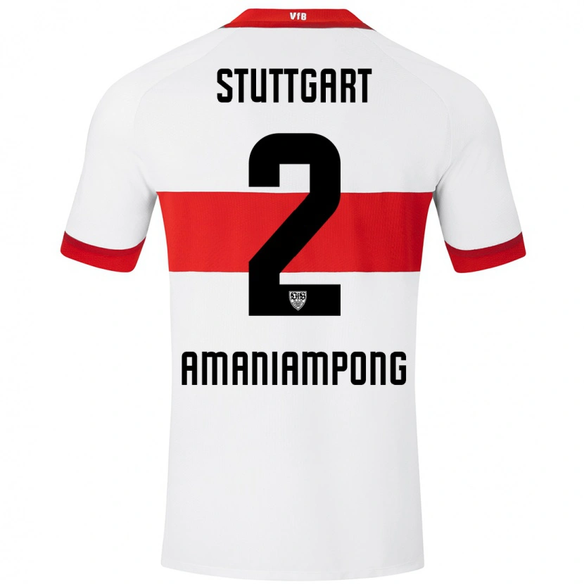 Danxen Kvinnor Kaden Amaniampong #2 Vit Röd Hemmatröja Matchtröjor 2024/25 Tröjor T-Tröja