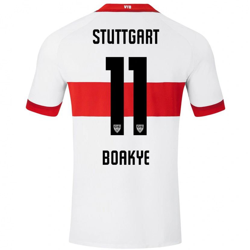 Danxen Kvinnor Benjamin Boakye #11 Vit Röd Hemmatröja Matchtröjor 2024/25 Tröjor T-Tröja