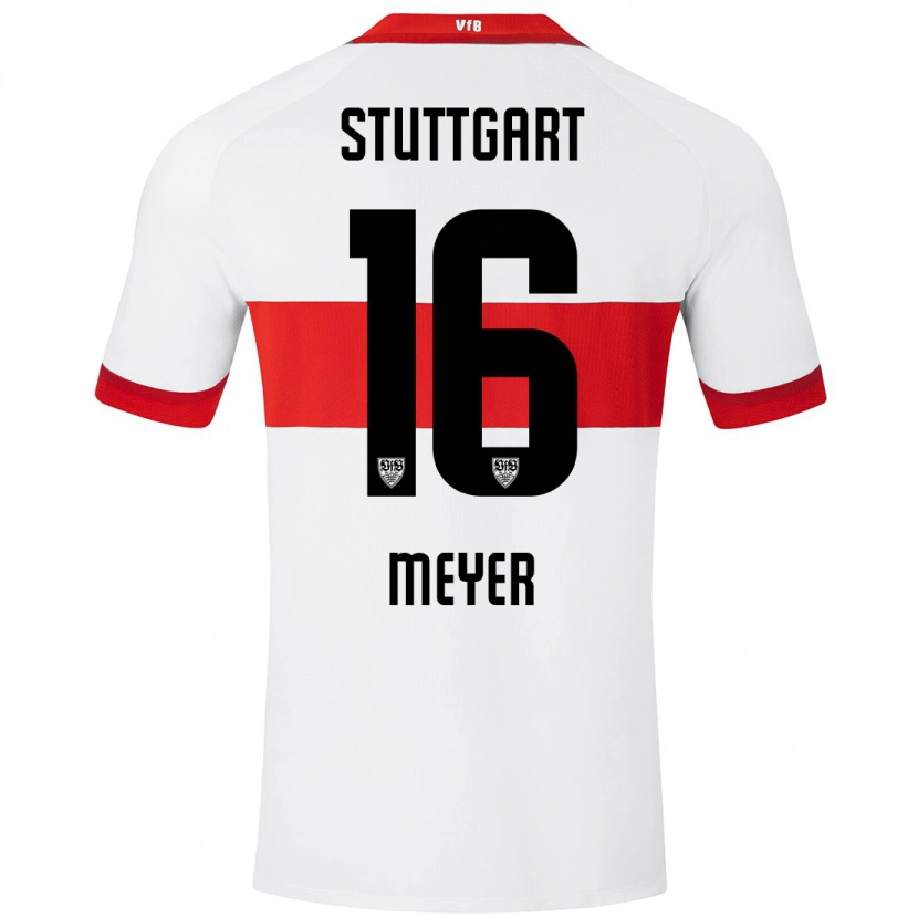 Danxen Kvinnor Jordan Meyer #16 Vit Röd Hemmatröja Matchtröjor 2024/25 Tröjor T-Tröja
