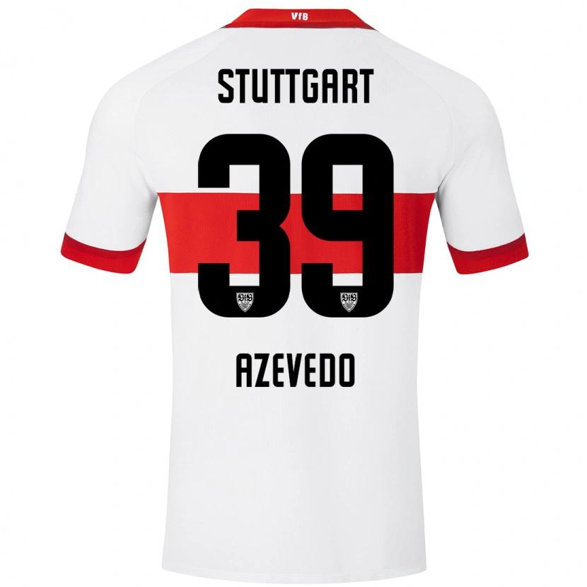 Danxen Kvinnor Alexandre Azevedo #39 Vit Röd Hemmatröja Matchtröjor 2024/25 Tröjor T-Tröja