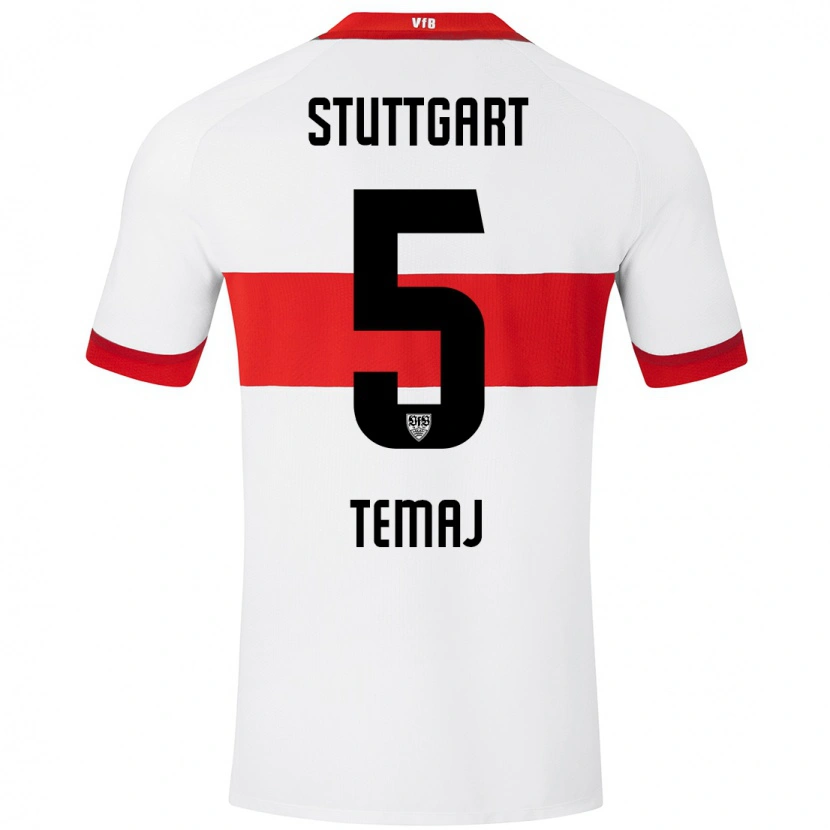 Danxen Kvinnor Laureta Temaj #5 Vit Röd Hemmatröja Matchtröjor 2024/25 Tröjor T-Tröja