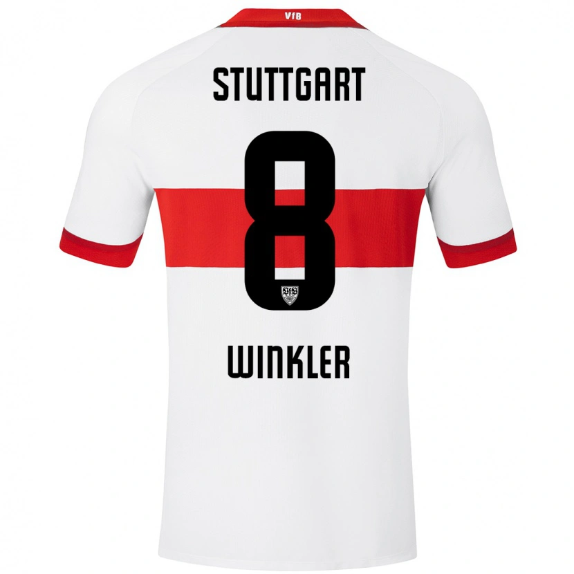 Danxen Kvinnor Nathan Winkler #8 Vit Röd Hemmatröja Matchtröjor 2024/25 Tröjor T-Tröja