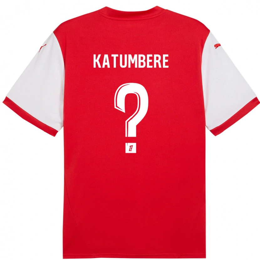 Danxen Kvinnor Noah Katumbere #0 Röd Vit Hemmatröja Matchtröjor 2024/25 Tröjor T-Tröja