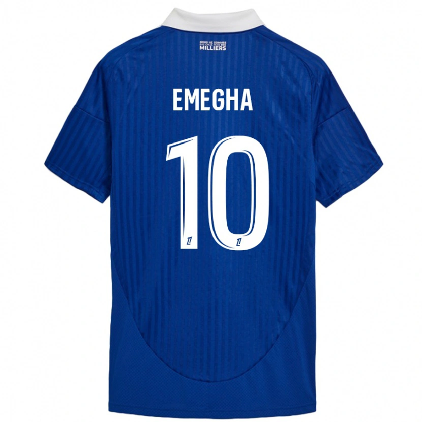 Danxen Kvinnor Emanuel Emegha #10 Blå Vit Hemmatröja Matchtröjor 2024/25 Tröjor T-Tröja