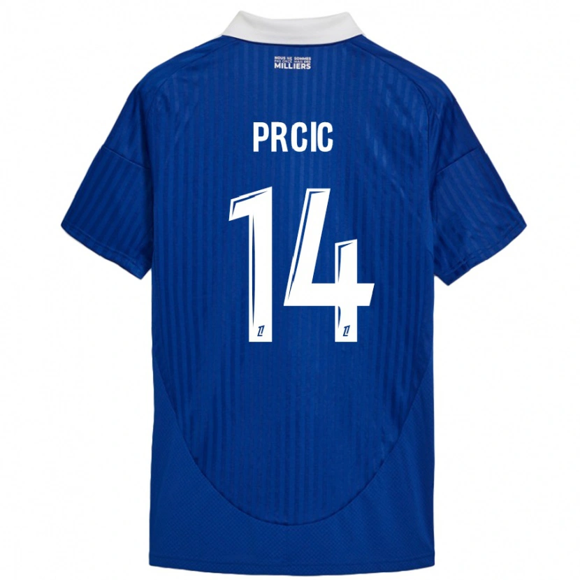 Danxen Kvinnor Sanjin Prcic #14 Blå Vit Hemmatröja Matchtröjor 2024/25 Tröjor T-Tröja