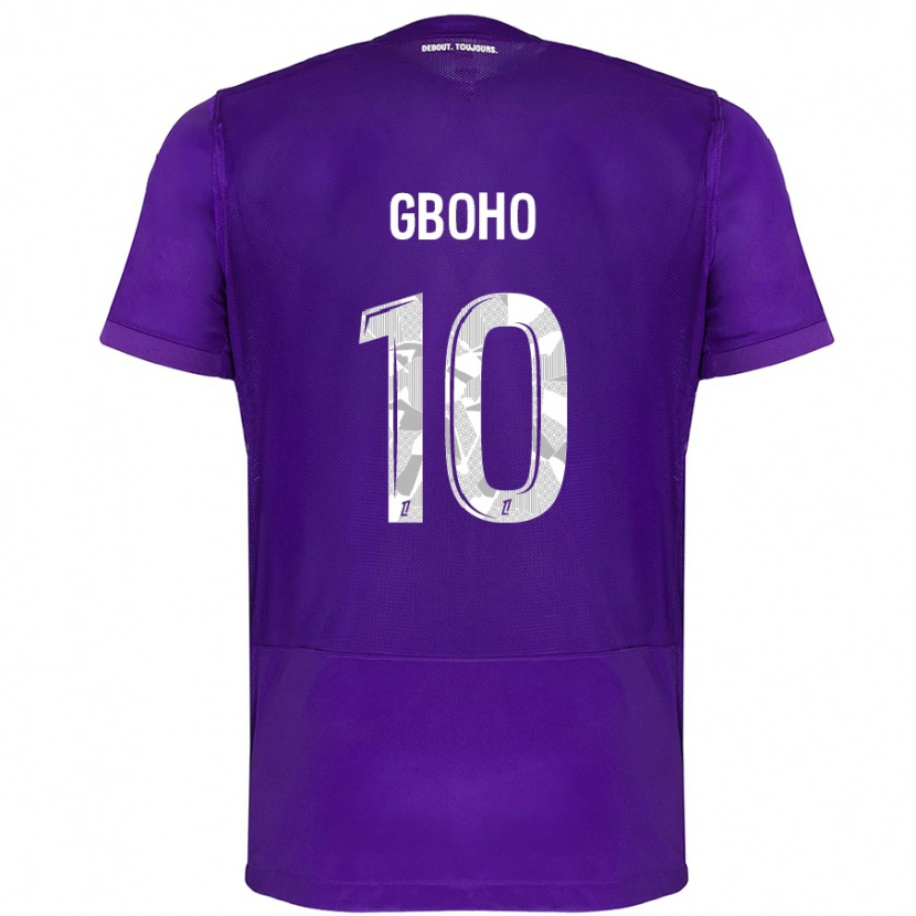 Danxen Kvinnor Yann Gboho #10 Lila Vit Hemmatröja Matchtröjor 2024/25 Tröjor T-Tröja