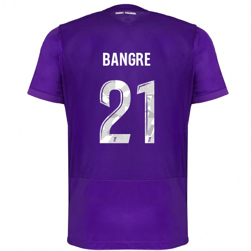Danxen Kvinnor Mamady Bangré #21 Lila Vit Hemmatröja Matchtröjor 2024/25 Tröjor T-Tröja