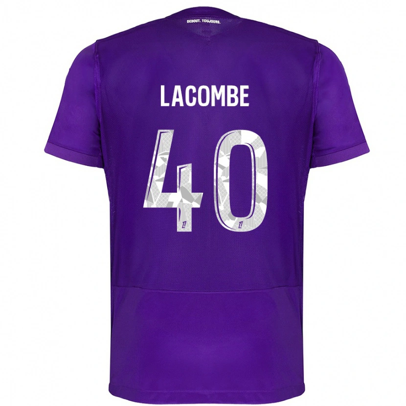 Danxen Kvinnor Justin Lacombe #40 Lila Vit Hemmatröja Matchtröjor 2024/25 Tröjor T-Tröja