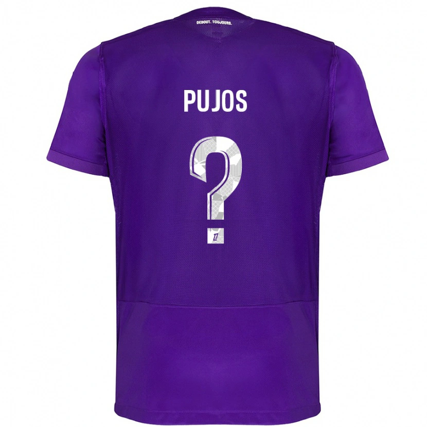 Danxen Kvinnor Clément Pujos #0 Lila Vit Hemmatröja Matchtröjor 2024/25 Tröjor T-Tröja