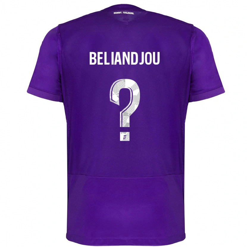 Danxen Kvinnor Ruben Beliandjou #0 Lila Vit Hemmatröja Matchtröjor 2024/25 Tröjor T-Tröja