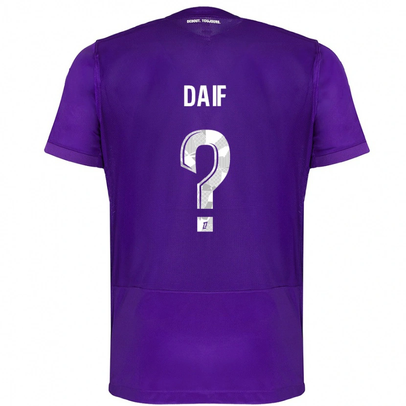 Danxen Kvinnor Mouhamed Daif #0 Lila Vit Hemmatröja Matchtröjor 2024/25 Tröjor T-Tröja