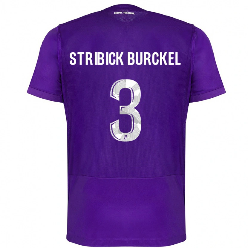 Danxen Kvinnor Laetitia Stribick-Burckel #3 Lila Vit Hemmatröja Matchtröjor 2024/25 Tröjor T-Tröja