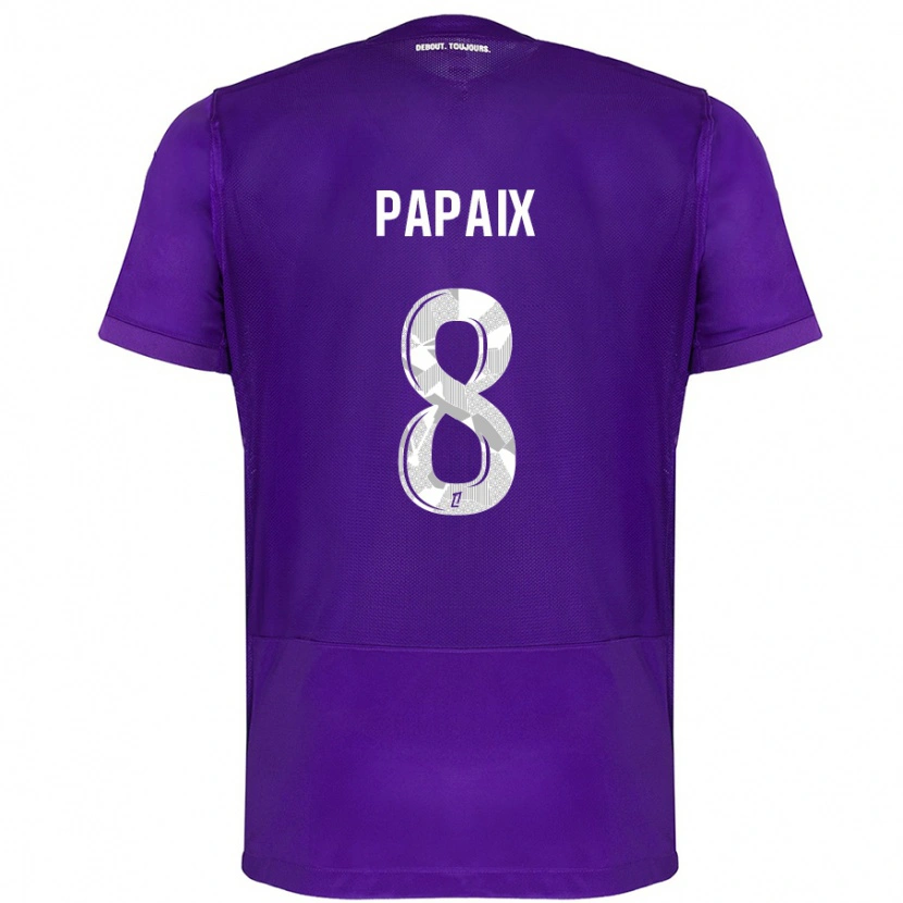 Danxen Kvinnor Pauline Papaix #8 Lila Vit Hemmatröja Matchtröjor 2024/25 Tröjor T-Tröja